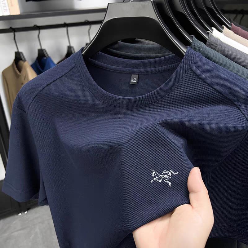 国际轻奢商务始祖刺绣标款男士短袖t恤夏季高端圆领鸟家清仓折扣