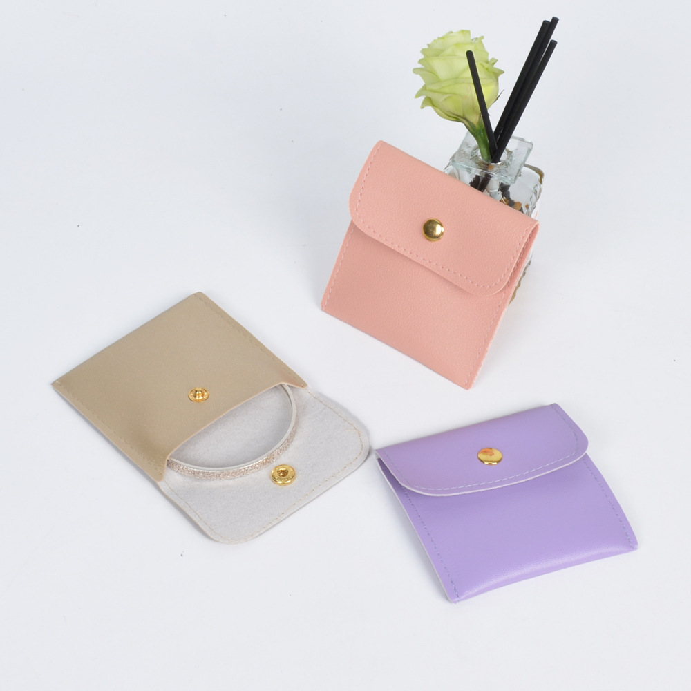 10g Weight Jewelry Packaging Bags Classification 1 Piece Quantity Daily Occasion Pu Leather Material Solid Color Pattern Simple Style Style 1 Piece Pu Leather Simple Style Daily Solid Color Jewelry Packaging Bags 3