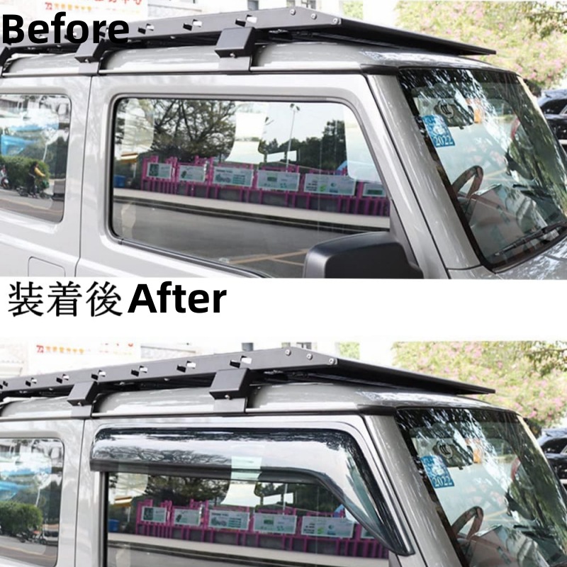 Suitable for 2018+Jb64 Suzuki Jimny Jb74 Exterior Modification Parts Thick 2.0mm Door Rain and Shine Eyebrow