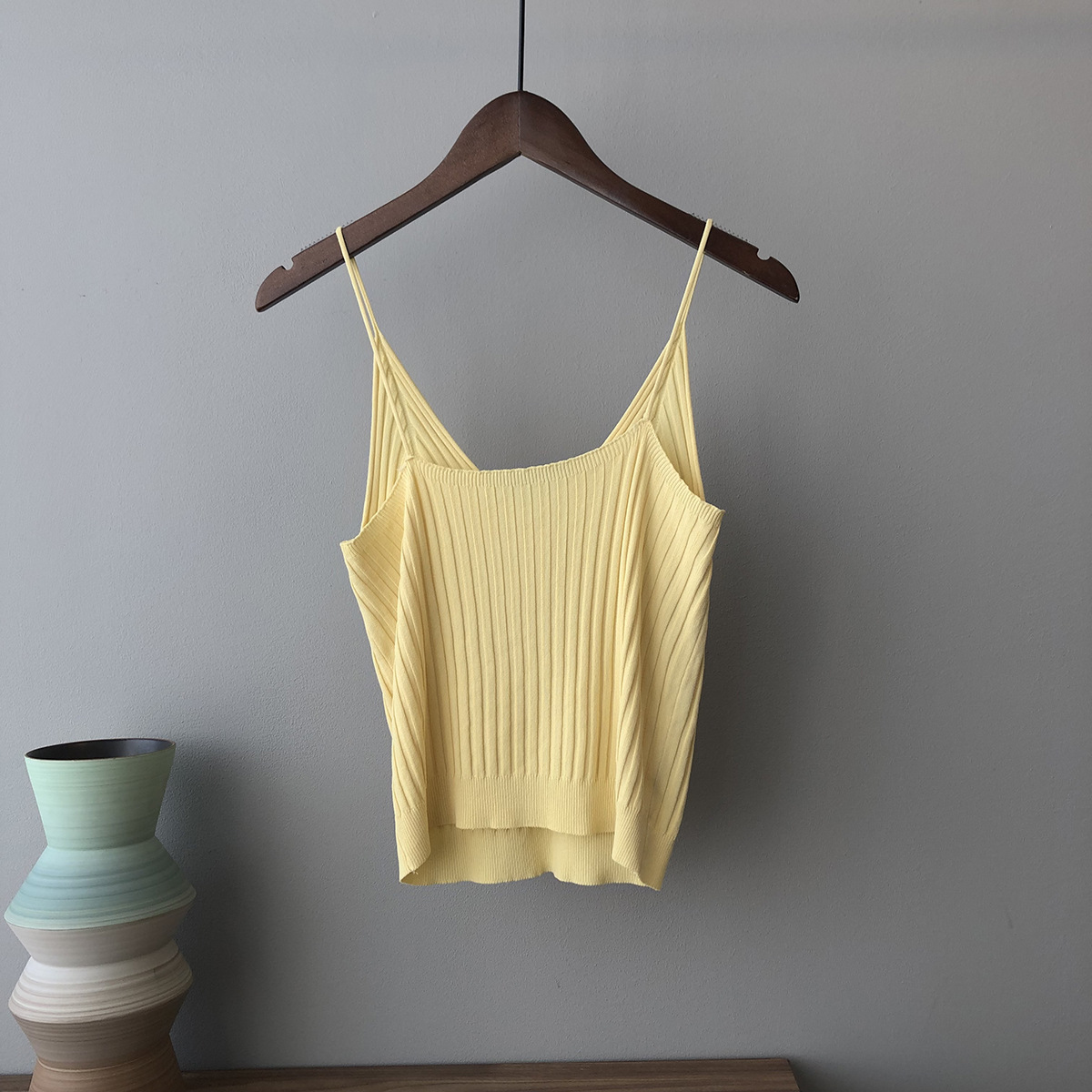 夏季新款韩版V领性感打底小背心D6525