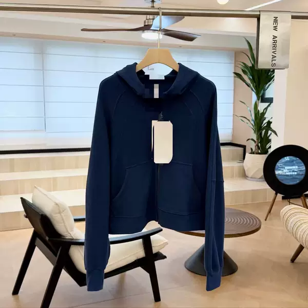 Original label with embroidered little octopus Scuba Oversized waffle sweatshirt lulu waffle hooded jacket