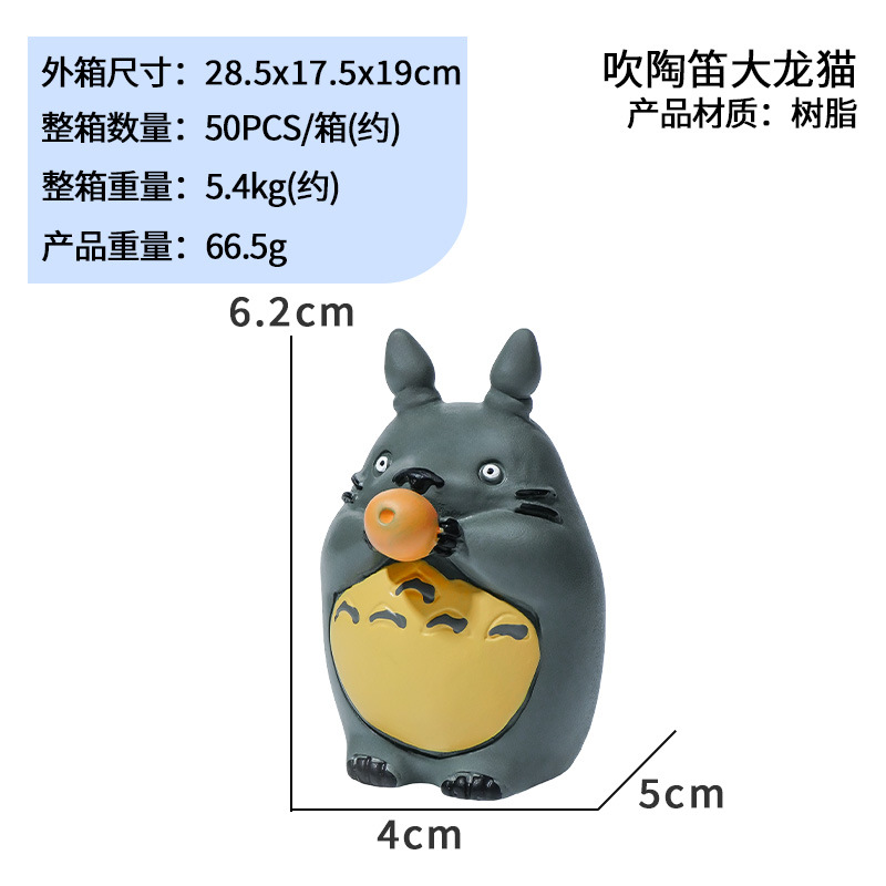 Pecera Totoro pequeños adornos trébol levantando hojas Hayao Miyazaki nueva decoración de dibujos animados de oficina micro paisaje