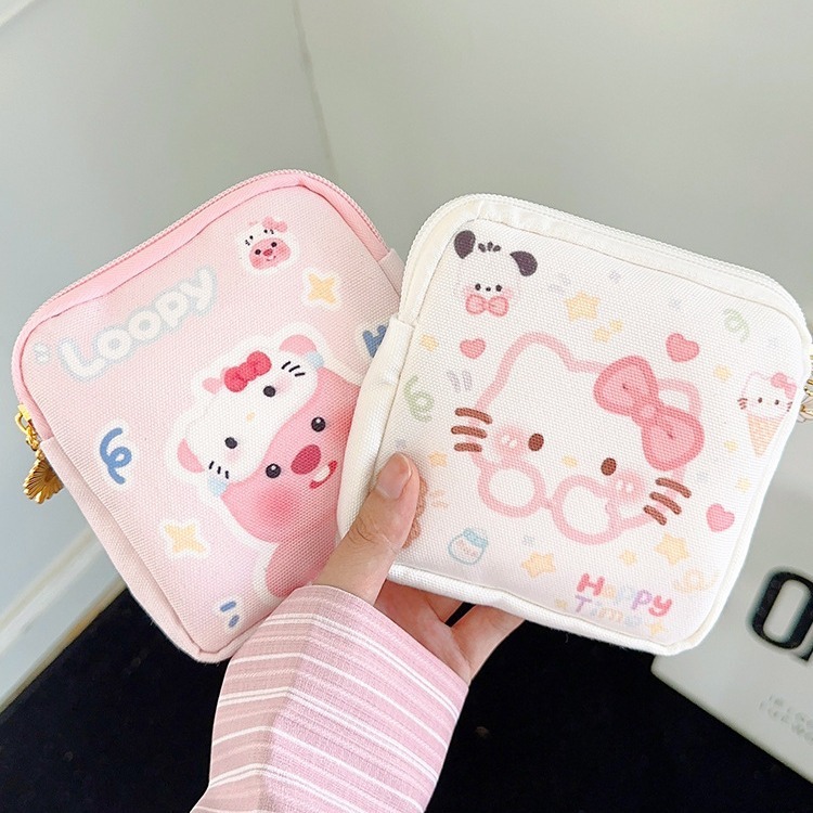 叔母のタオル収納バッグかわいい月事バッグ携帯学生用生理用ナプキンを入れたバッグ収納袋女子バッグ|undefined