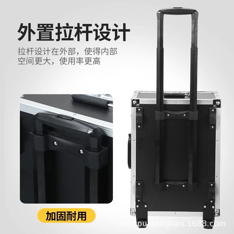 Caja de Aviación con Ruedas de Aleación de Aluminio, con Freno, Impermeable, para Instrumentos