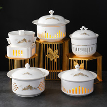 酒店瓷会所一人份蜡烛加热保温陶瓷汤盅燕窝盅甜品盅佛跳墙小汤盅