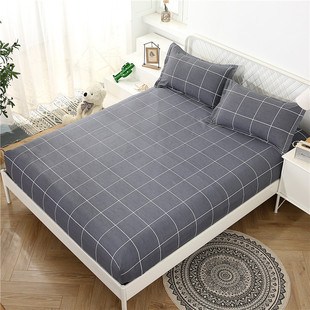 Fitted Bed Sheets Single Piece Anti-Slip Fixed Bed Cover Cover 1.8m 1.5m Simmons Mattress Anti-Slip Bed Sheets All-Inclusive Wholesale Cross-Border