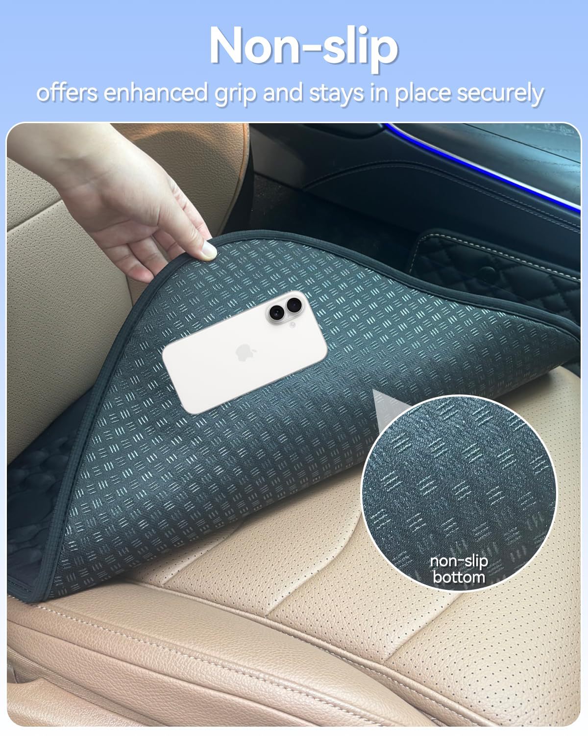 Gel Seat Cushion Solid Gel Comfortable Non-Slip Wear-Resistant Summer Cooling Cushion Car Seat Cushion Home Ice Cushion Office Seat Cushion