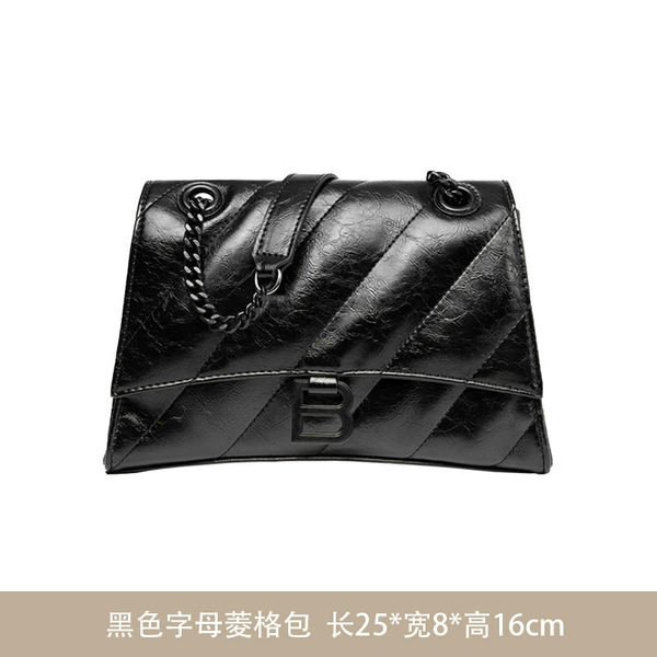 Black letter diamond bag