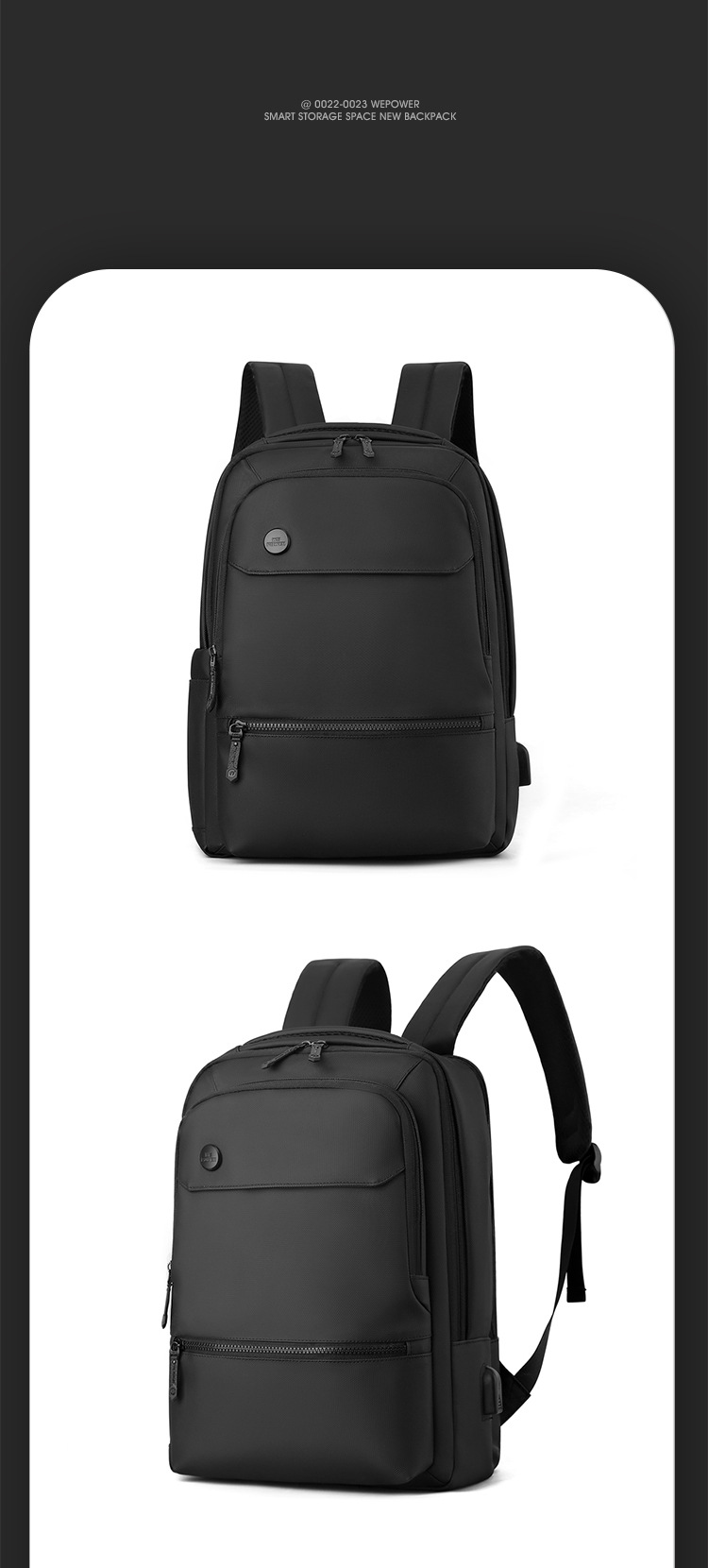 WEPOWER's new multi-functional business commuting computer backpack with USB and a large-capacity men's backpack undefined