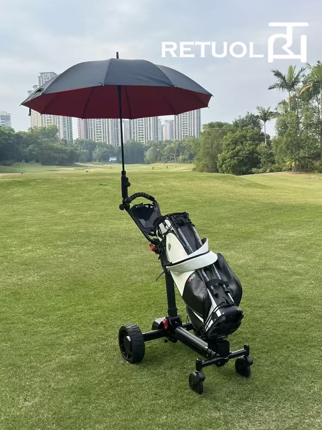 RETUOL Runtu cuatro ruedas sigue al carrito de golf, carrito de golf eléctrico, entrega transfronteriza de una pieza