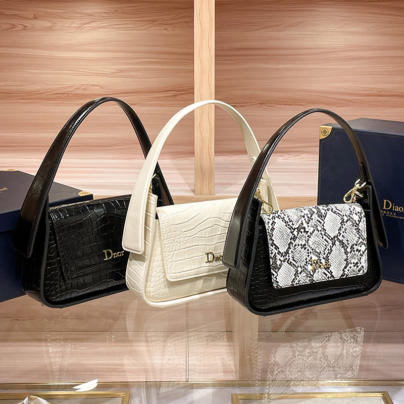 Bags for Women 2025 New Fashion High-End Versatile Armpit Bag High Quality Portable Shoulder Bag Crocodile Pattern Bag