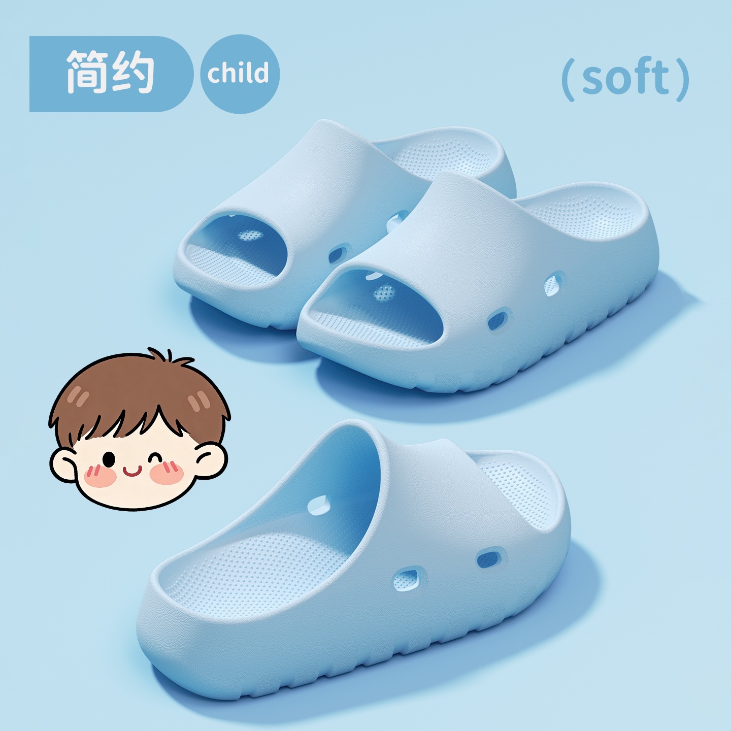 Sandales pour enfants avec de jolis chatons, collection été 2026, antidérapantes, de haute qualité, idéales pour la maison et la salle de bain, pour garçons et enfants._voghion.com