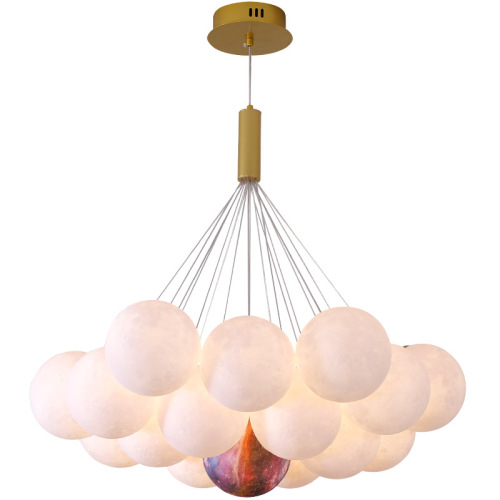 Modern simple cream style chandelier living room lamp internet celebrity restaurant lamp  new designer bedroom spherical lamp