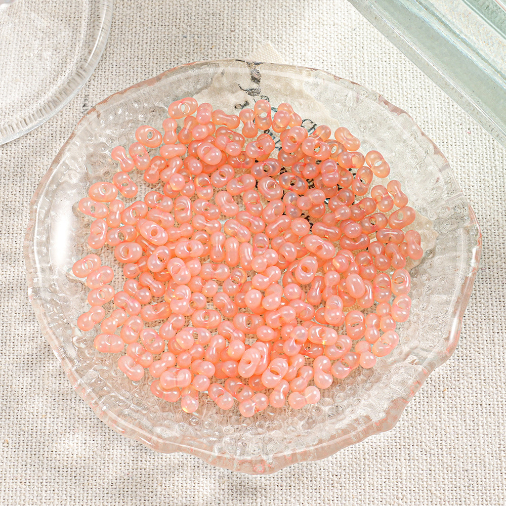 【400 piezas 2 botellas】Cuentas Xiaozi, cuentas sueltas, cuentas para pulseras, material para cuentas, cuentas espaciadoras de 3 mm, accesorios para cadena de teléfono DIY