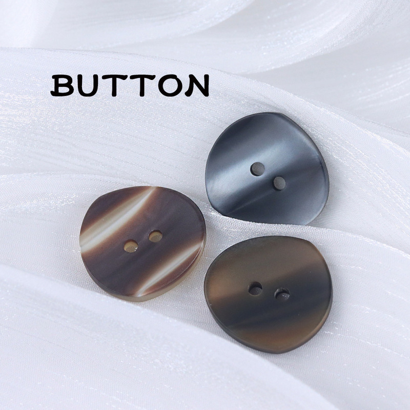 Zhihe imitation shell shaped sweater knitted cardigan coat resin buttons fashion high-end suit jacket buttons