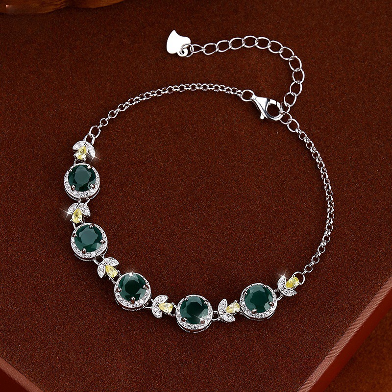 Nueva joyería de jade de agua azul natural china s925 pulsera de plata esterlina mujer nuevo material peligroso diseño avanzado sentido no se desvanece