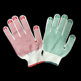 600g蓝点胶劳保 建筑维修工地贴合棉纱蓝点胶劳保 建筑 劳保手套