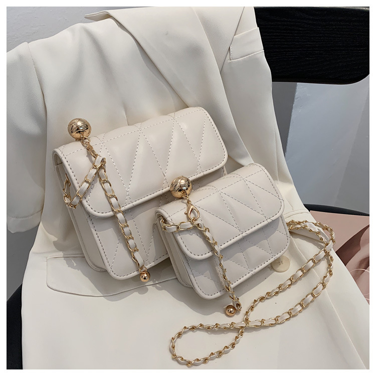 2021 حقيبة نسائية جديدة سلسلة Xiaoxiangfeng حقيبة نسائية عصرية نسخة الكورية من Ms فتاة تشعر بحقيبة كتف واحدة display picture 3