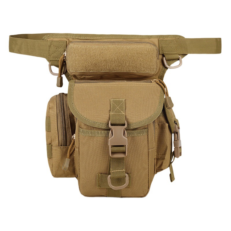 Riñonera para deportes al aire libre, bolsa para pierna cuadrada de camuflaje para ventilador militar, riñonera para ciclismo, riñonera de almacenamiento multifuncional ligera