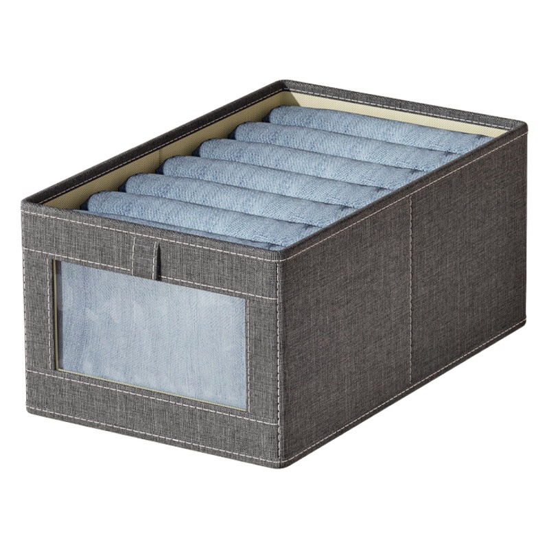 Ventana caja de almacenamiento de tela pantalones ropa de almacenamiento artefacto armario ropa caja de almacenamiento cajón caja de almacenamiento