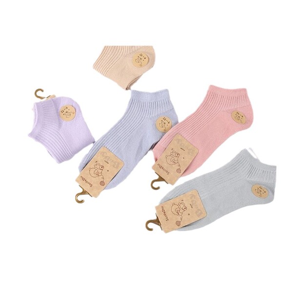 Children's cotton summer thin breathable socks for students