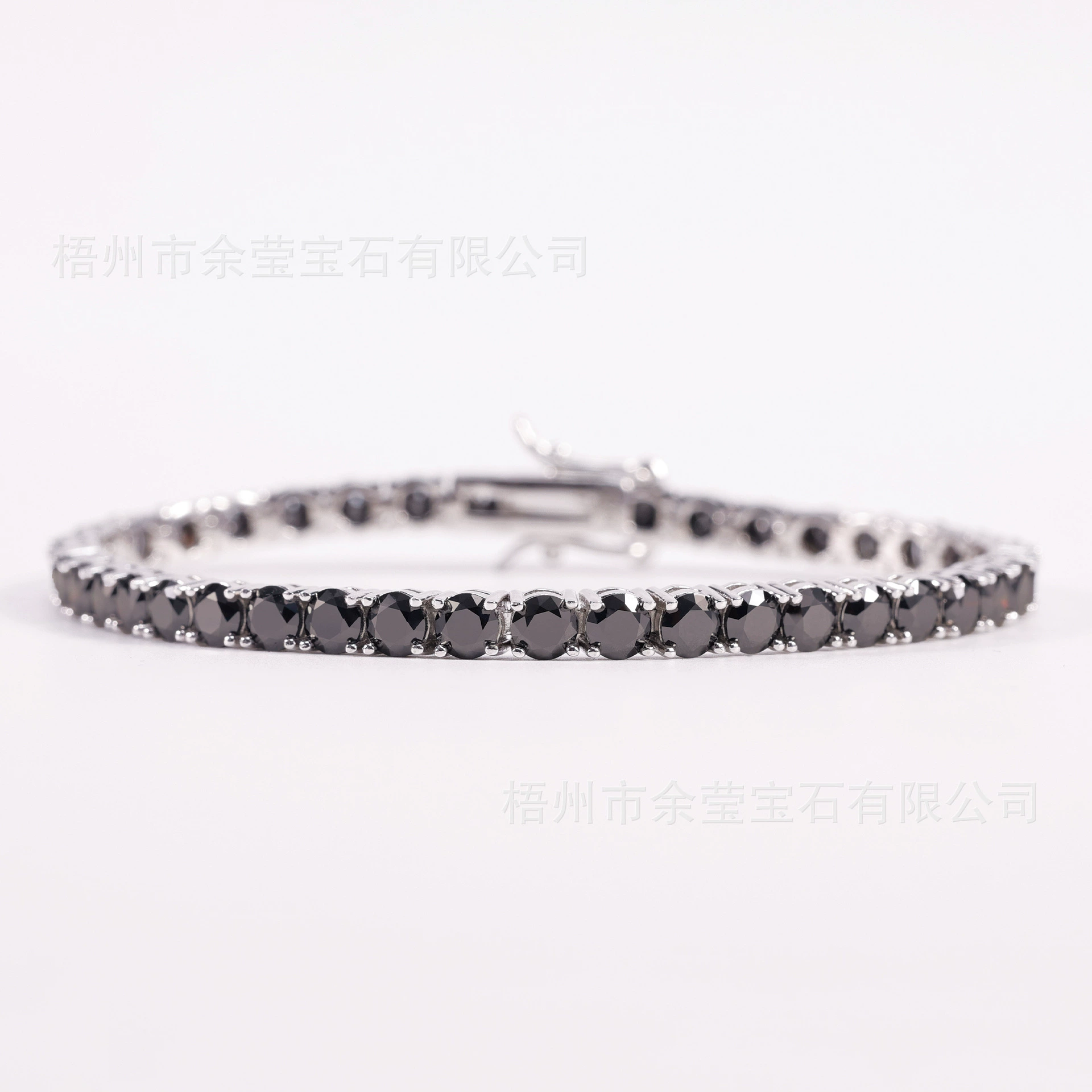 Браслет в стиле хип-хоп, черная цепь-тенниска 2-6,5 мм, серебро S925 с инкрустацией из муассанита, популярный трансграничный модный персонализированный аксессуар