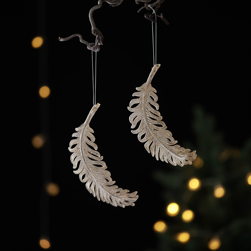 Nuevos productos transfronterizos transparentes copo de nieve acrílico decoraciones de árbol de Navidad guirnaldas bolsas de regalo colgante diseño accesorios colgante