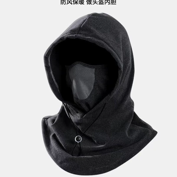 Маска для велоспорта с защитой от холода, грелка для шеи, интегрированная шапка для мужчин, зимний велосипедный теплый и ветрозащитный капюшон для катания на лыжах, утолщенный и ветрозащитный.