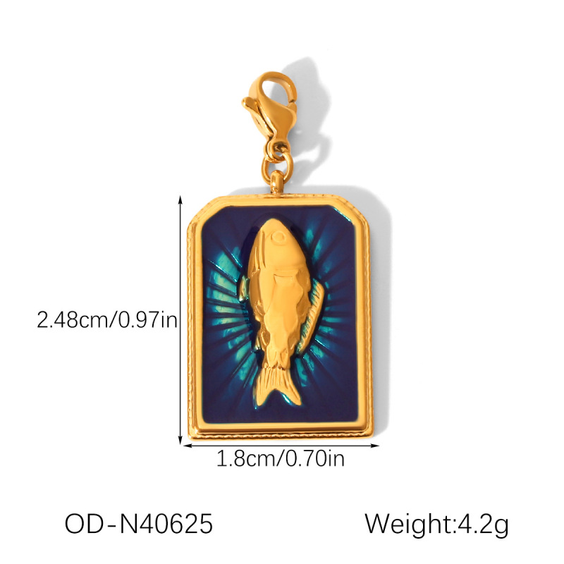 欧美跨境不锈钢项链配饰DIY镶钻心形恶魔之眼饰品批发高级感项饰|undefined