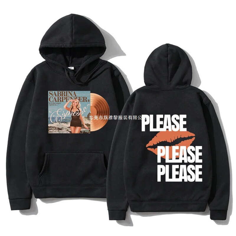 Sabrina Carpenter Hoodie Men's Please Please Please Sweatshirt Letter Print Hoodie Pullover Shirt When