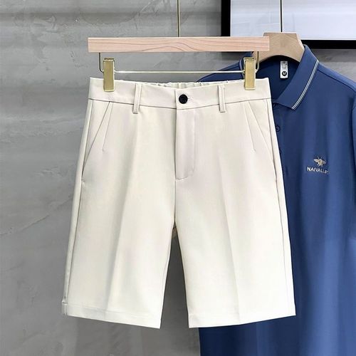 Men's Korean-style trendy business short pants, slim fit, mid-rise, wrinkle-resistant, thin casual Western pants