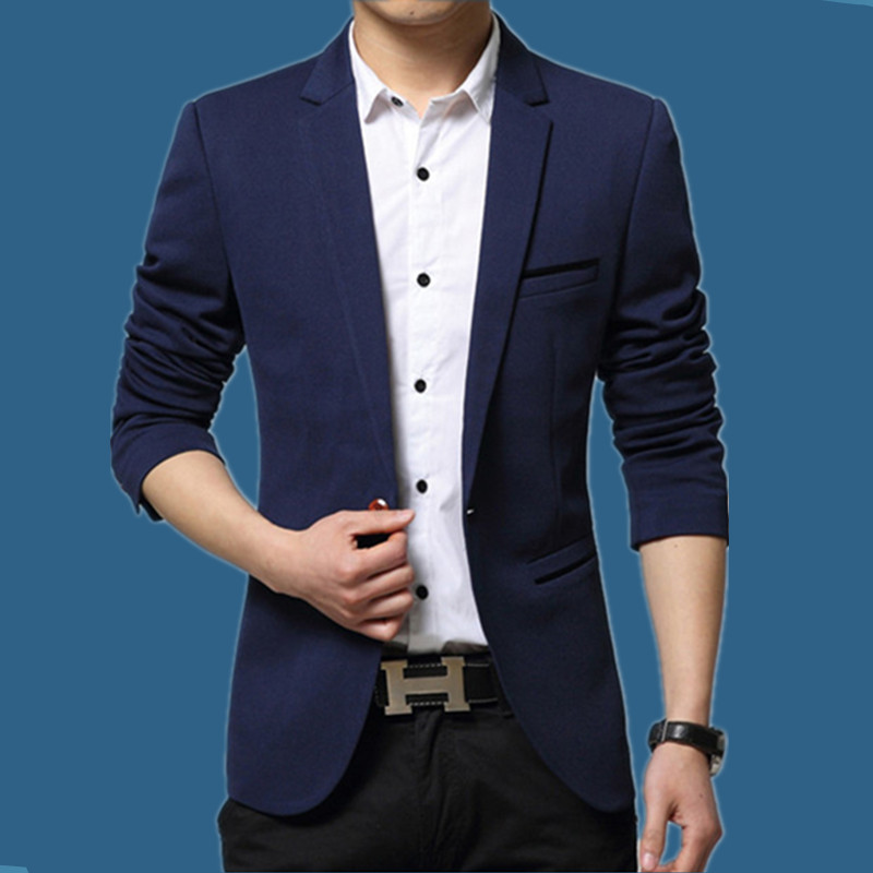Spring Jacket, Small Suit, Men's Top, Korean Style, Handsome, Fashionable, Casual Suit, Single-Breasted Jacket, Youth Slim-Fit Zhongshan Suit