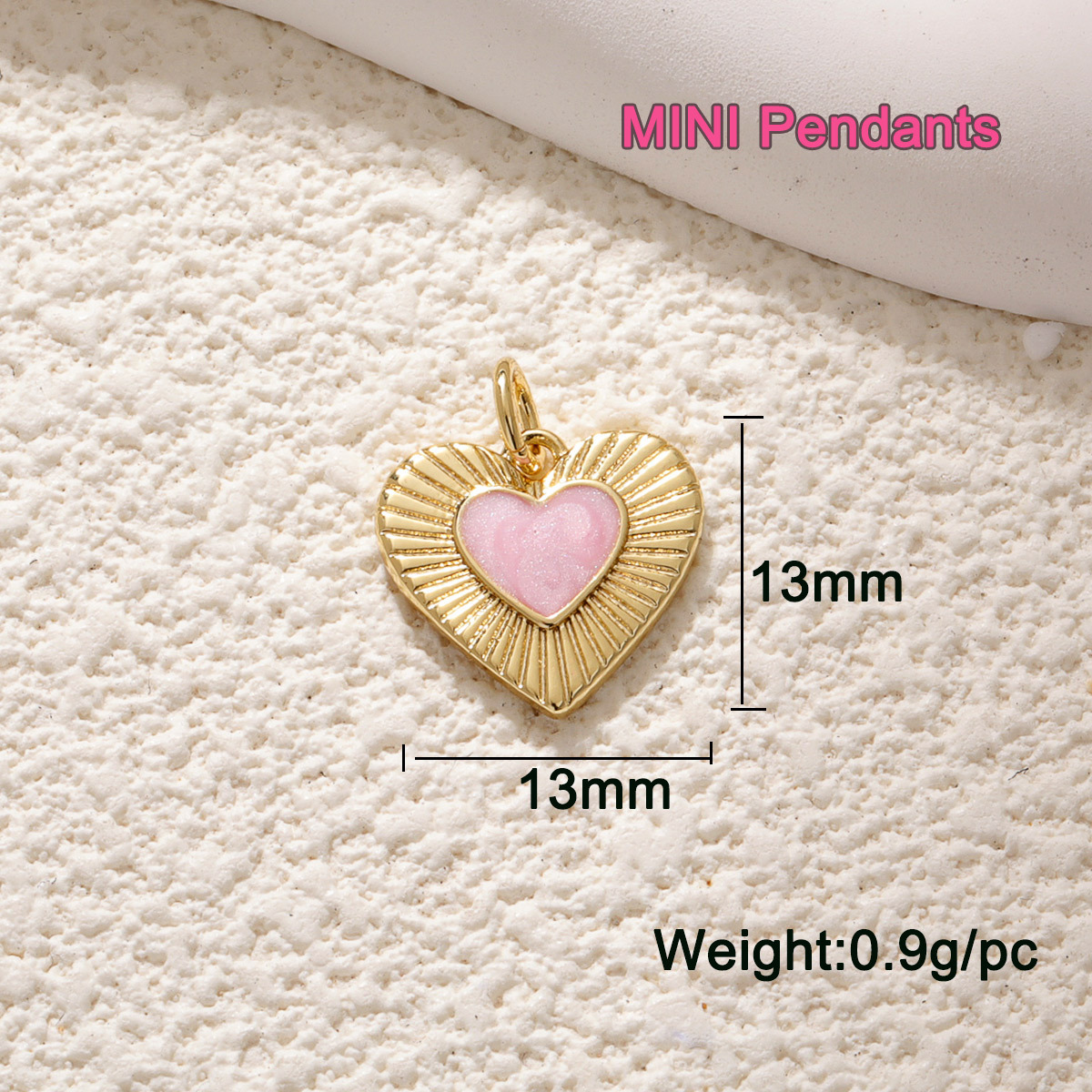 Pendant Jewelry Making Type 1 Piece 15 * 20mm Copper Zircon Heart Shape Pendant