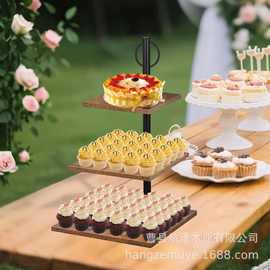 跨境木质甜品架多层蛋糕塔架派对奶油零食整理架蛋糕展示架甜品台