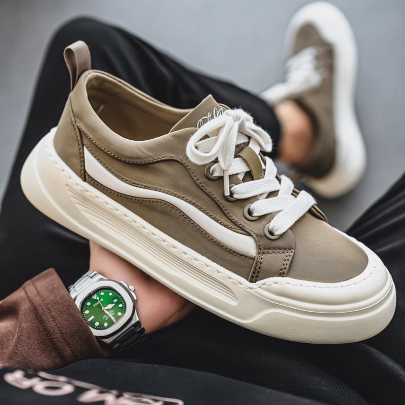 Douyin Daifa verano nuevo estilo tela de seda de hielo zapatos casuales para hombres tendencia de moda zapatos de lona estudiantes zapatos deportivos de moda