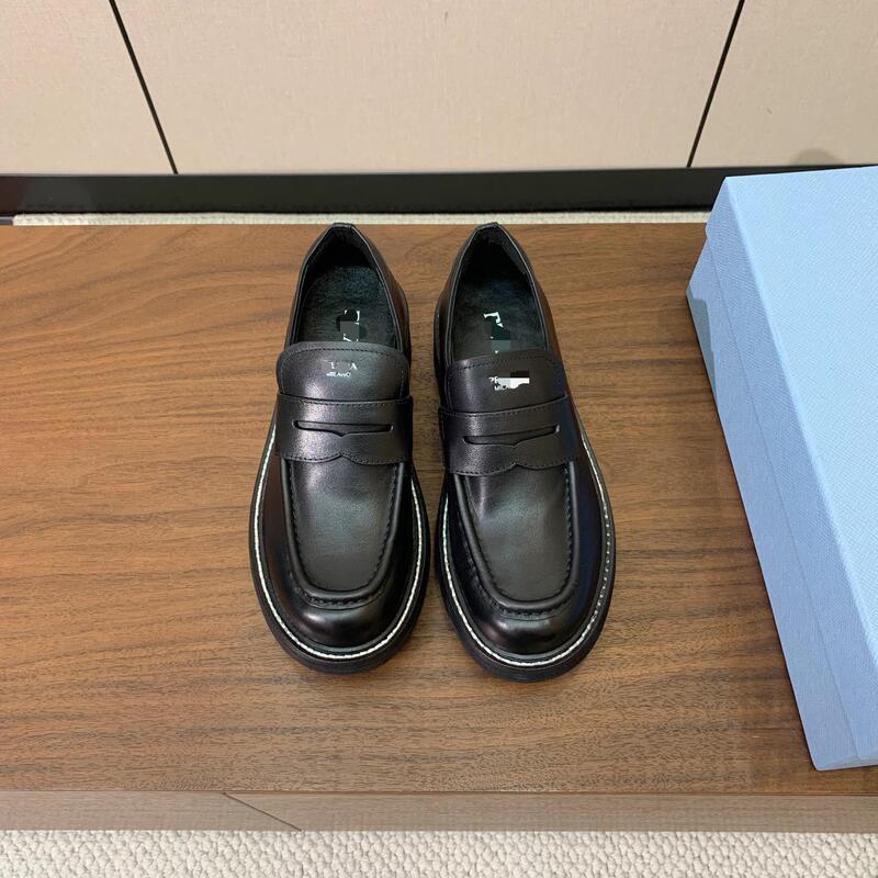 26 High-top, thick-soled, height-increasing loafers, business casual slip-on shoes, British-style small leather shoes, breathable and versatile, women's style 26 High-top, thick-soled, height-increasing loafers, business casual slip-on shoes, British-style small leather shoes, breathable and versatile, women's style