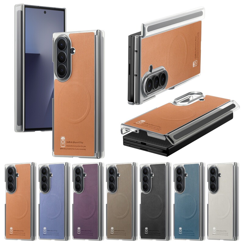 Suitable for Samsung Z Trifold Phone Case with Leather Texture and Magnetic Center Axis, Galaxy Zfold7 Protective Cover Suitable for Samsung Z Trifold Phone Case with Leather Texture and Magnetic Center Axis, Galaxy Zfold7 Protective Cover