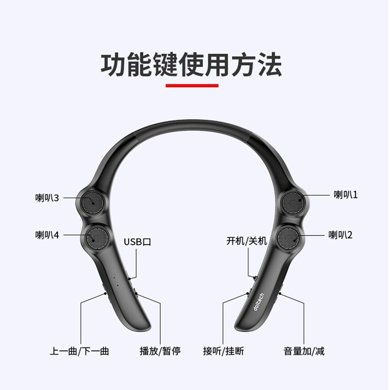 アマゾンの爆発的な首を囲むbluetoothスピーカー屋外で首をかける携帯首をかけるスピーカーのミニサブウーファ音響|undefined