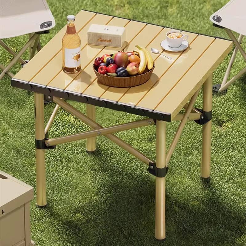 Outdoor Folding Table Portable Dining Table Camping Picnic Table and Chairs Full Set Egg Roll Table Rectangular Night Market Stall Table