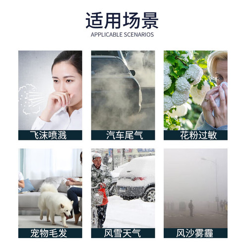 Guanhua 1103 disposable three-layer dust-proof industrial dust high-efficiency filtration household white three-dimensional wholesale