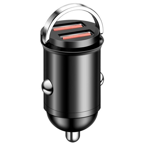 Car dual USB super fast charger 200W mobile phone mini invisible invisible car metal pull ring car charger new style