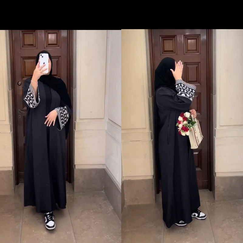 F410 Supplis Cross-bordr -commrc Forign Trad Middl Eastrn Dubai Womn's Mbroidrd Batwing Slv Cardigan_ecoleips.com