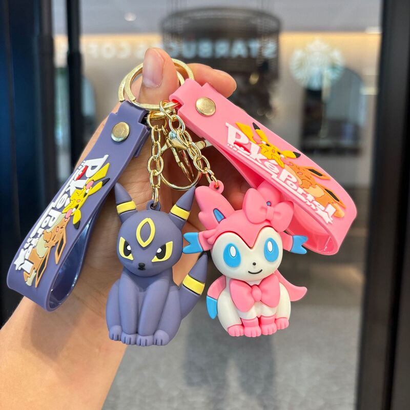 Pokémon Cross-Border Eevee Cartoon Pikachu Keychain Creative Couple Gift Cute Car Bag Pendant