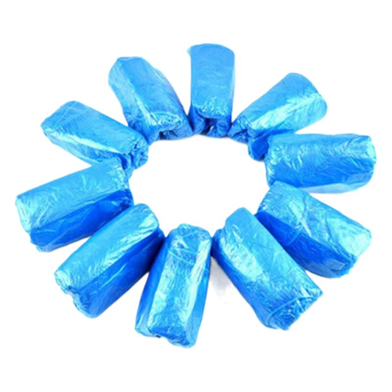 Завод в наличии Одноразовые утолщенные пластиковые бахилы CPE Нескользящие пыленепроницаемые Hotel Home Factory Прозрачные 100 упаковок