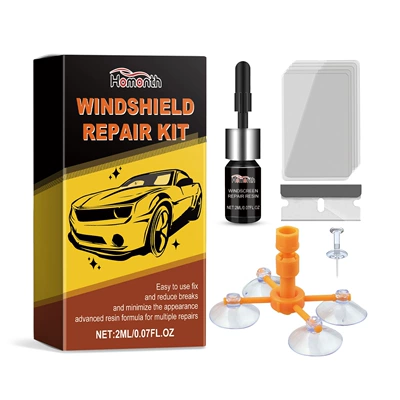Windshield Repair Kit: Auto glass repair liquid