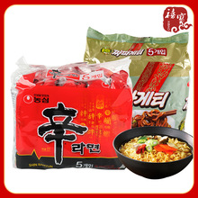 韓國農心辛拉面炸醬面5連包保質期6個月速食泡面方便面