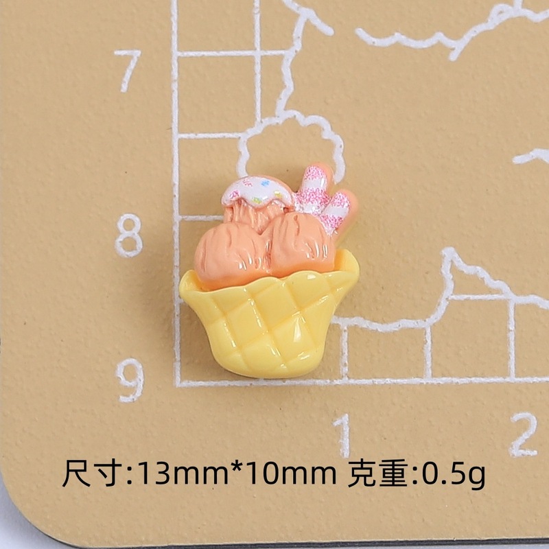 漫画ミニアイスクリーム食品おもちゃバスケット diy クリーム接着剤樹脂小物アクセサリーホール靴バックルジュエリー材料卸売|undefined