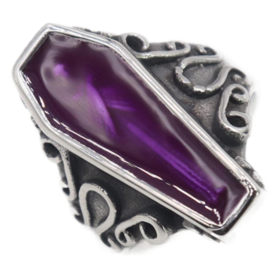 Anillo de epoxy del ataúd del zombi de la serie del cráneo del Amazonas para los hombres y las mujeres
