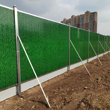 工地施工彩钢围挡市政工程小草铁皮围栏泡沫夹心PVC隔离挡板道路