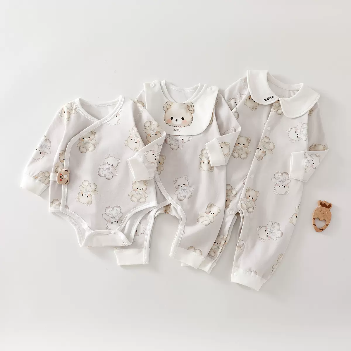 亲子时光系列婴儿连体衣春季新款包屁衣纯棉a类宝宝衣服连体哈衣